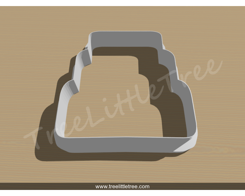 Stacked Suitcase Cookie Cutter. Unique Cookie Cutter