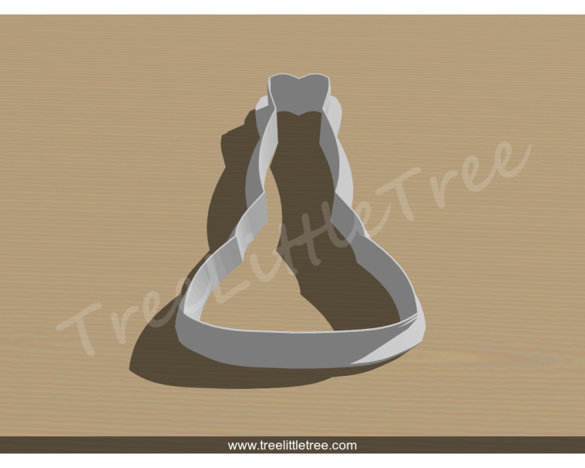 Wedding Dress Style 8 Cookie Cutter. Wedding Cookie Cutter