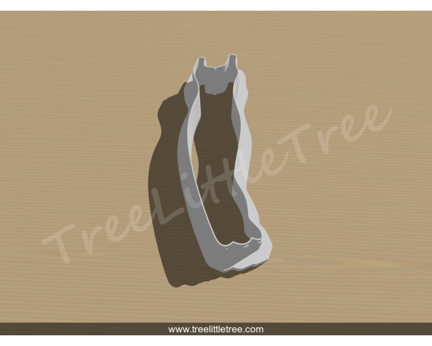 Wedding Dress Style 9 Cookie Cutter. Wedding Cookie Cutter