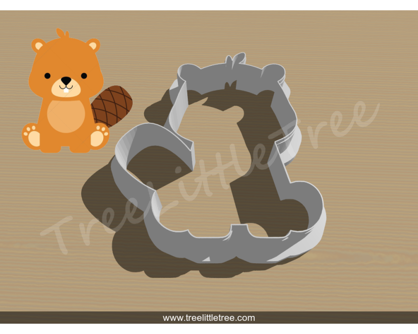Baby Beaver Cookie Cutter. Baby Shower Cookie Cutter. Jungle Baby  Cookie Cutter