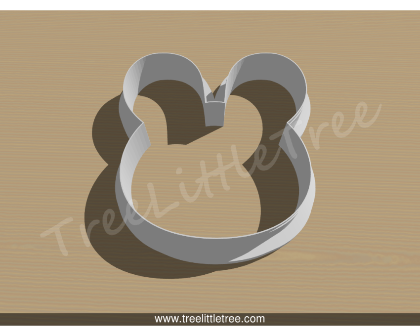 Cute Bunny Head Cookie Cutter. Easter Cookie Cutter
