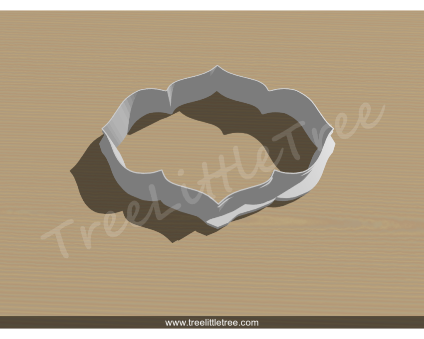 Plaque Style 10 Cookie Cutter.Unique Cookie Cutter