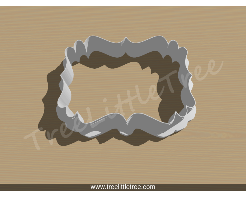 Plaque Style 9 Cookie Cutter.Unique Cookie Cutter