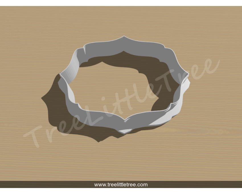 Plaque Style 12 Cookie Cutter.Unique Cookie Cutter