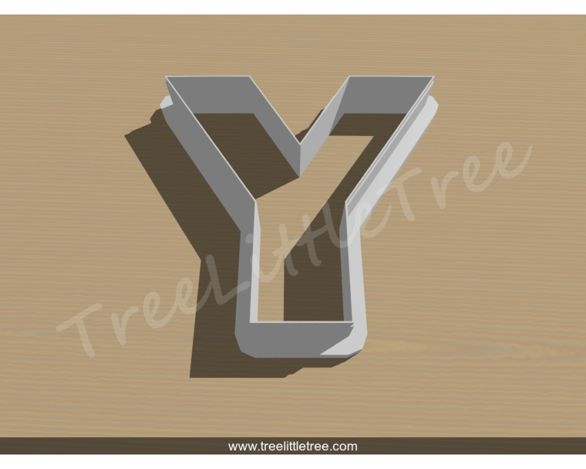 Letter Y Cookie Cutter. Alphabet Cookie Cutter