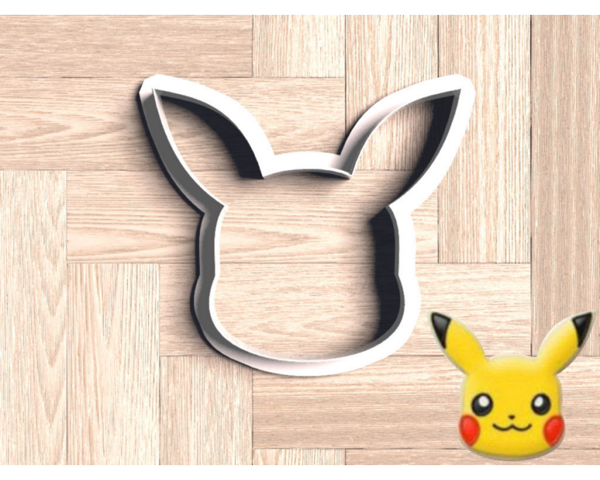 Pikachu Head Cookie Cutter. Pokemon Cookie Cutter