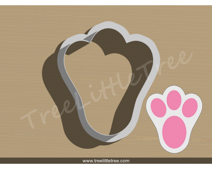 Bunny Paw Print Cookie Cutter. Easter Cookie Cutter