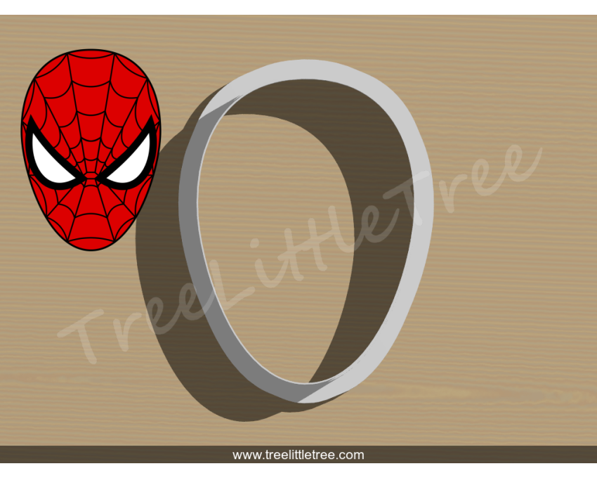 Spiderman Head Cookie Cutter. Super Hero Cookie Cutter