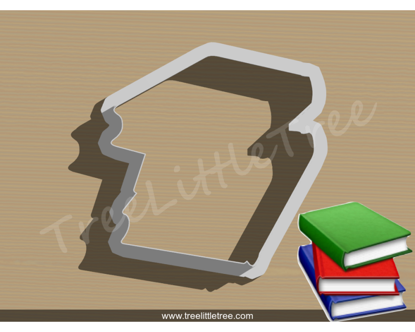 Book Stack Emoji Cookie Cutter. Book cookie cutter
