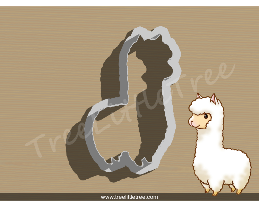 Cute Llama Cookie Cutter. Animal Cookie Cutter