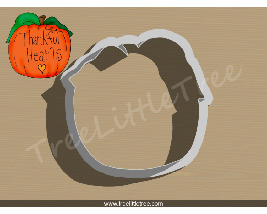 Thankful Pumpkin Cookie Cutter. Fall Season Cookie Cutter. Thanksgiving Cookie Cutter