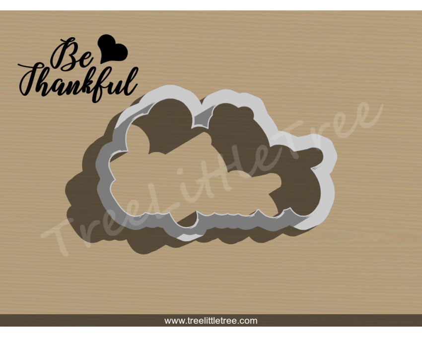 Be Thankful Cookie Cutter. Fall Season Cookie Cutter. Thanksgiving Cookie Cutter