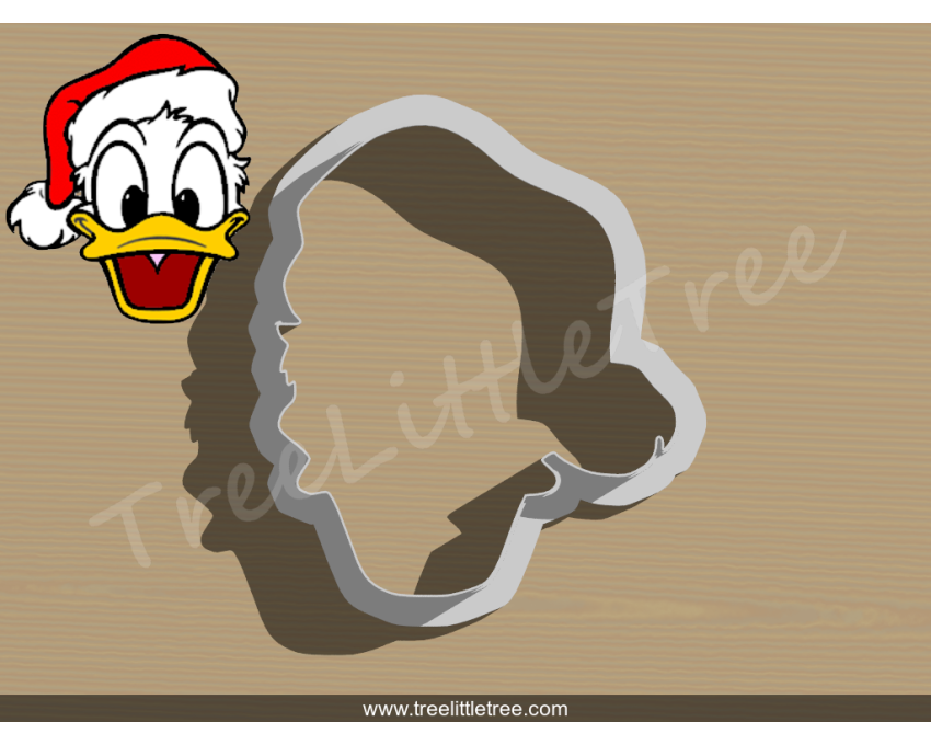 Christmas Donald Duck Head Cookie Cutter. Christmas Cookie Cutter.  Cartoon Cookie Cutter