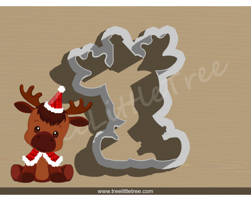 Christmas Reindeer Cookie Cutter. Christmas Cookie Cutter.  Animal Cookie Cutter