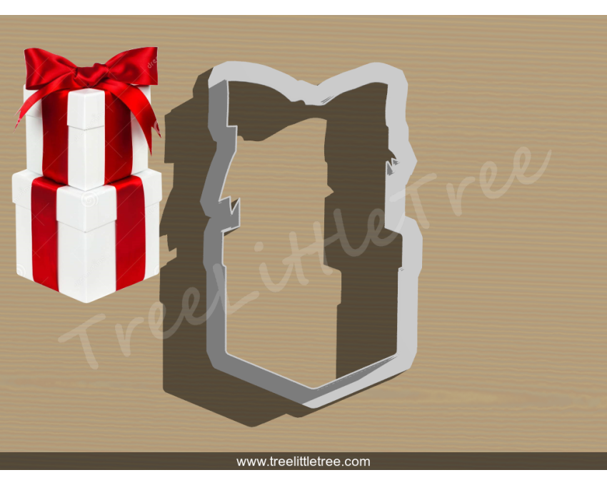 Gift Box Stack Cookie Cutter. Christmas Cookie Cutter. Holiday Cookie Cutter