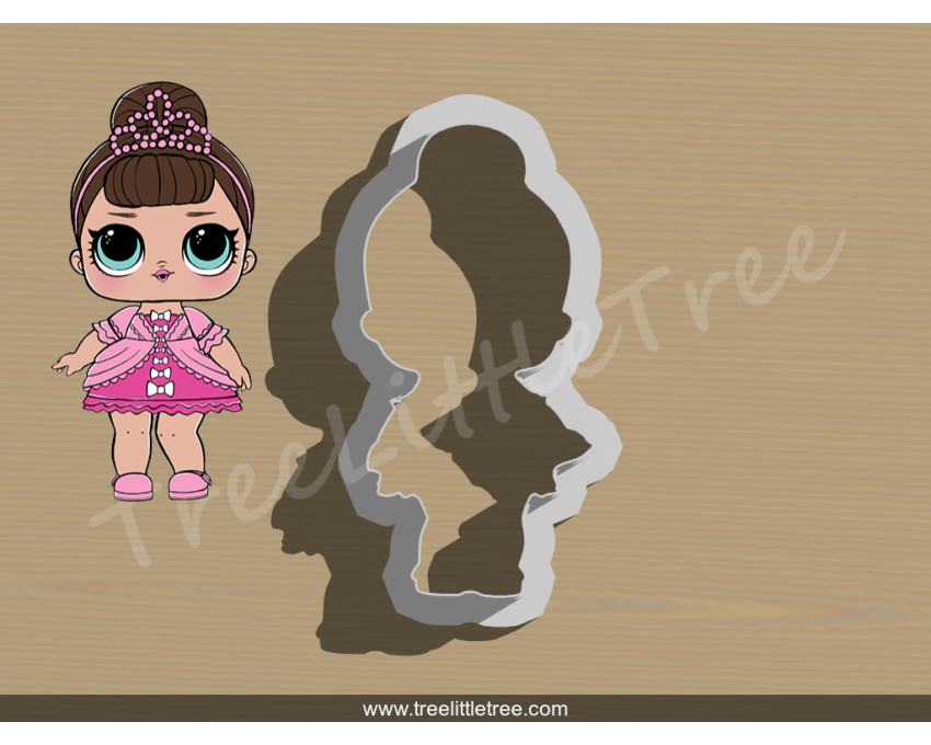 Fancy Full Body Cookie Cutter. LOL Dolls Cookie Cutter