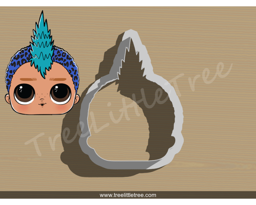 Punk Boi Cookie Cutter. LOL Dolls Cookie Cutter