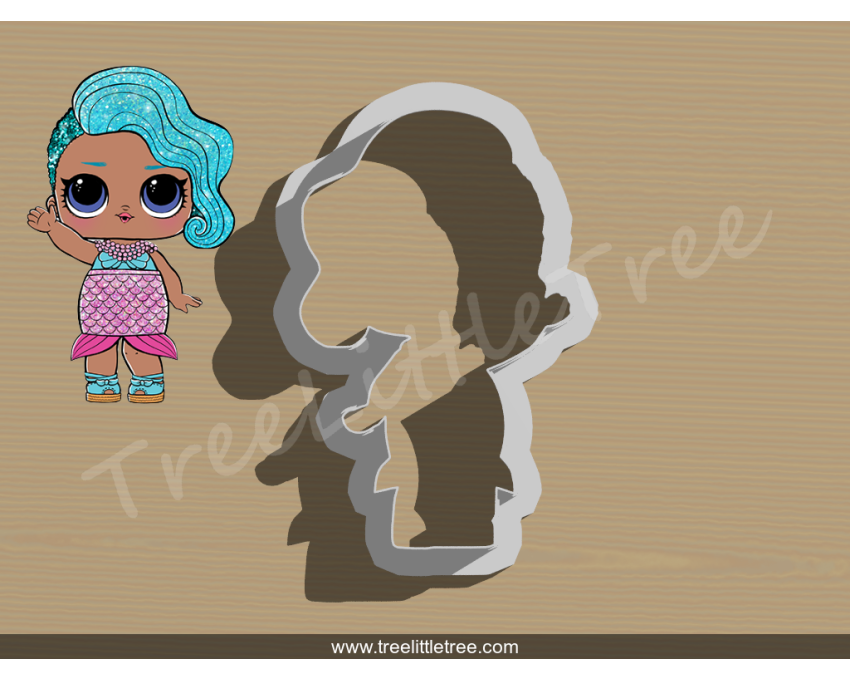 Splash Queen Full Body Cookie Cutter. LOL Dolls Cookie Cutter