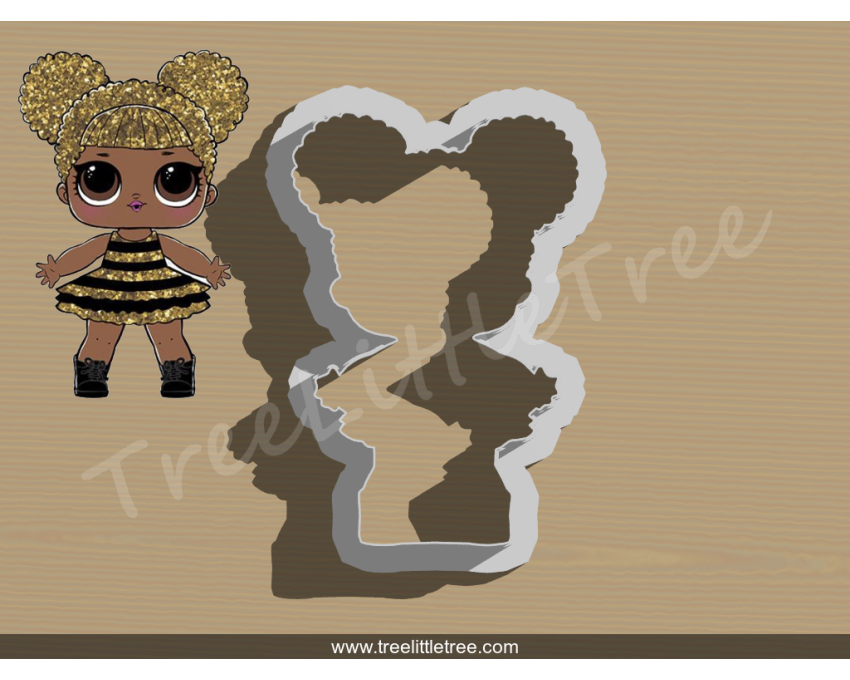 Queen Bee Glitter Full Body Cookie Cutter. LOL Dolls Cookie Cutter