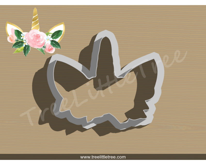 Floral Unicorn Style 1 Cookie Cutter. Unicorn Cookie Cutter