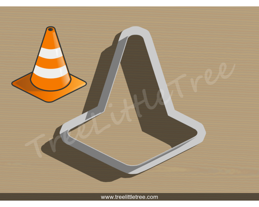 Construction Cone Cookie Cutter. Car Cookie Cutter