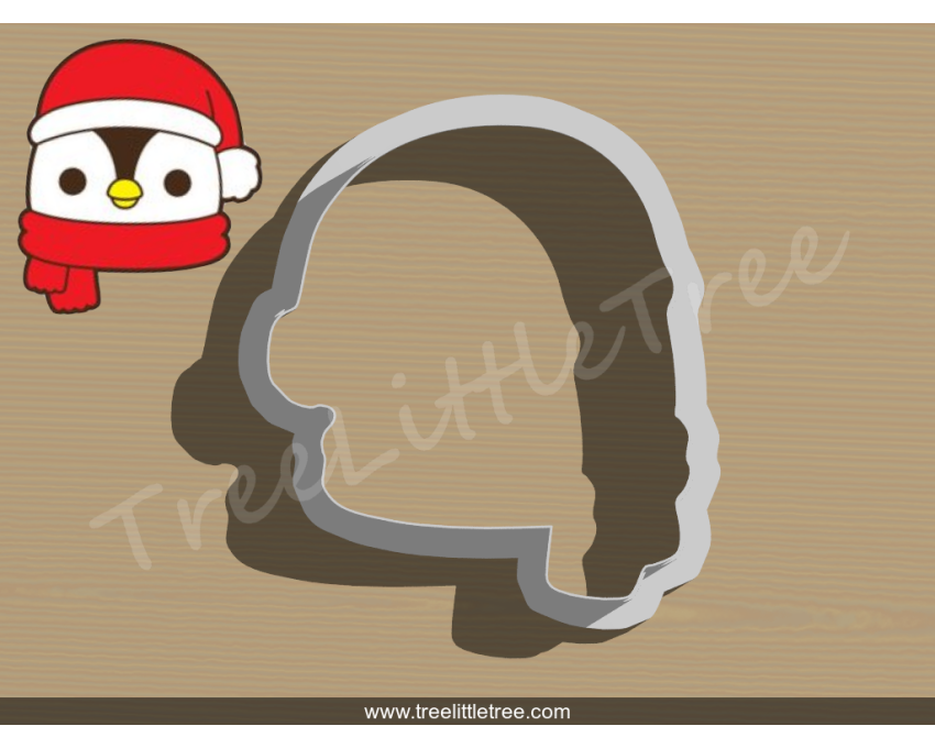 Penguin Head Cookie Cutter. Christmas Cookie Cutter