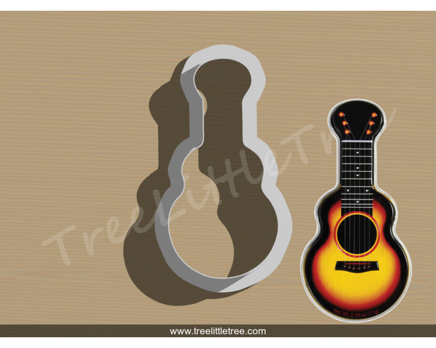 Guitar Cookie Cutter. Musical Instruments cookie cutter