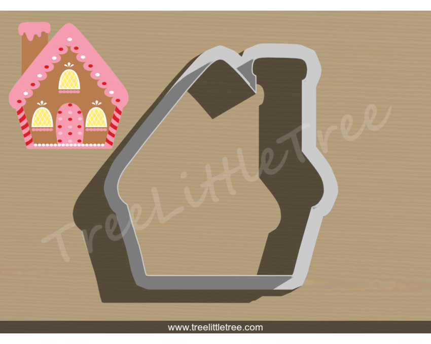 Gingerbread House Style 1 Cookie Cutter. Christmas Cookie Cutter
