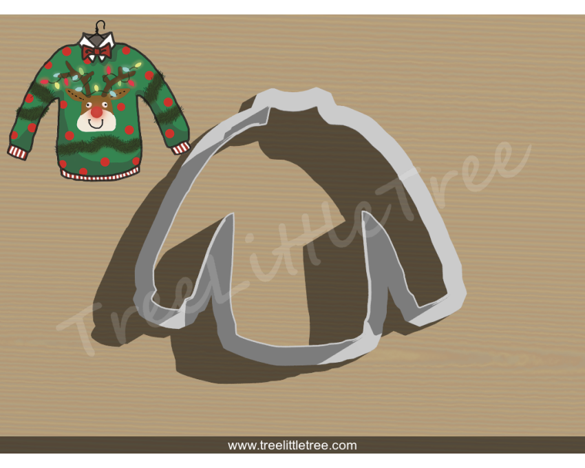 Christmas Ugly Sweater Cookie Cutter. Christmas Cookie Cutter.