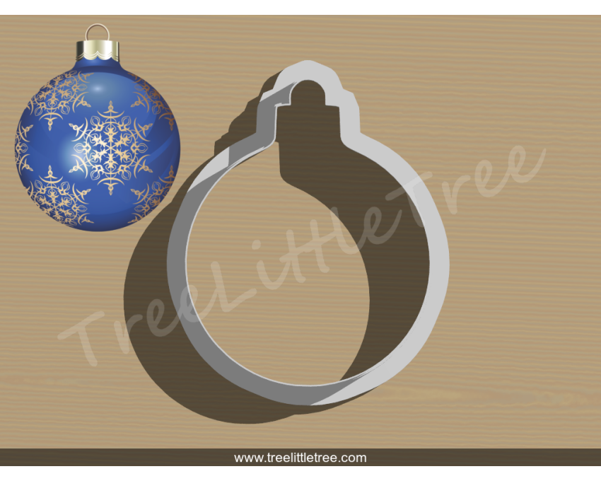 Christmas Ornament Style 1 Cookie Cutter. Christmas Cookie Cutter. 