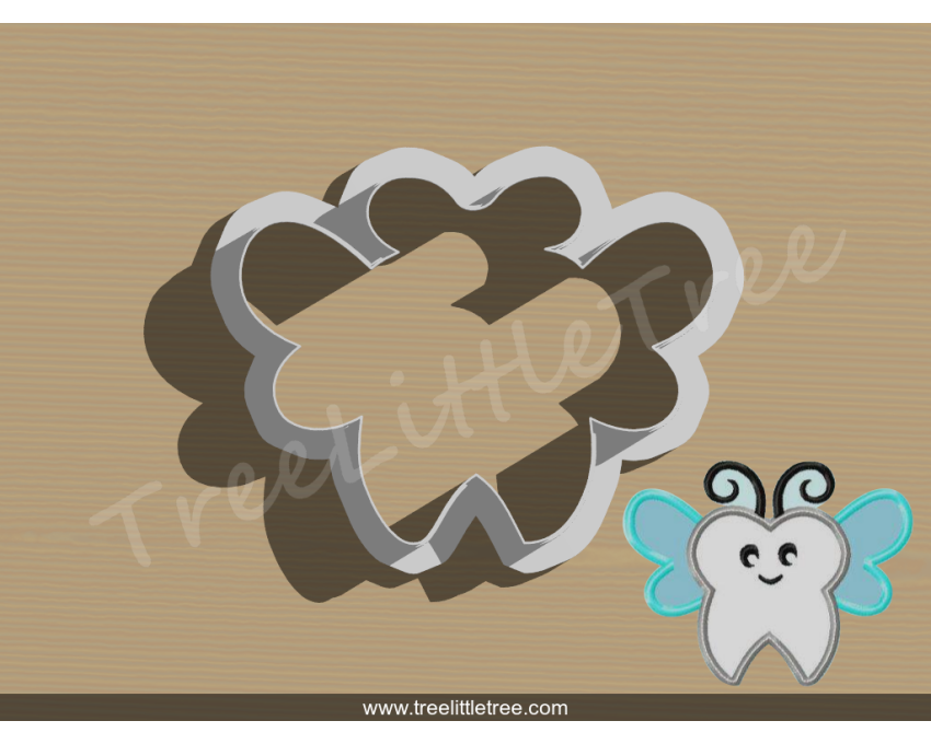 Tooth Fairy Style 1 Cookie Cutter. Tooth Fairy Day Cookie Cutter