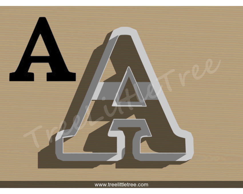 Greek Letter Alpha Cookie Cutter. Alphabet Cookie Cutter