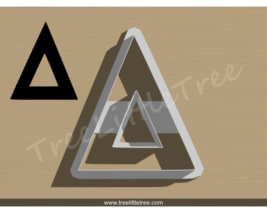 Greek Letter Delta Cookie Cutter. Alphabet Cookie Cutter