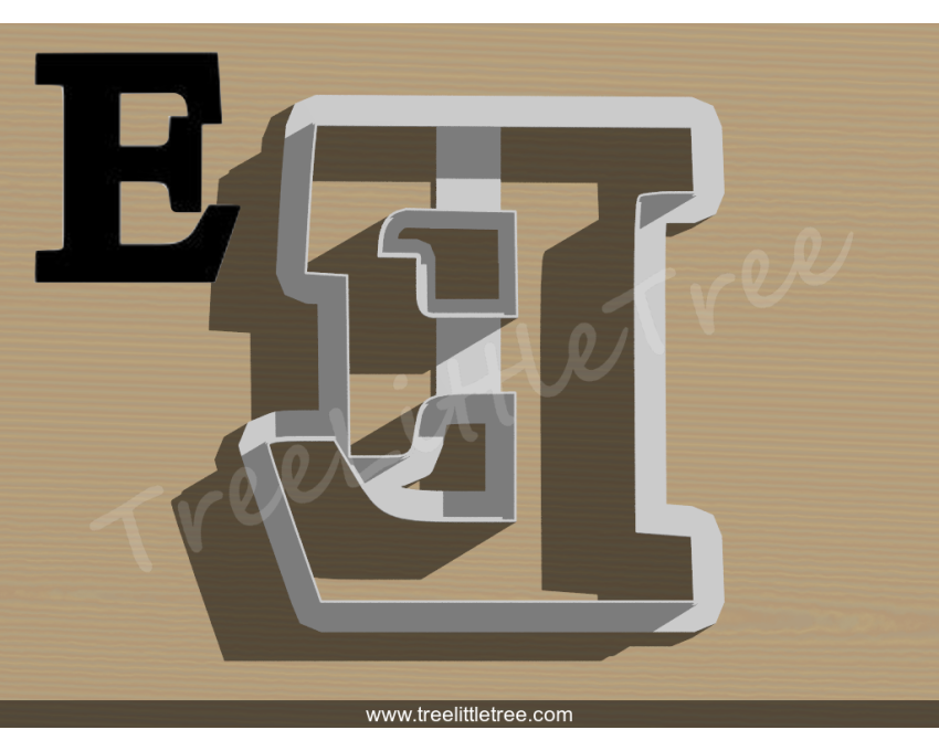 Greek Letter Epsilon Cookie Cutter. Alphabet Cookie Cutter