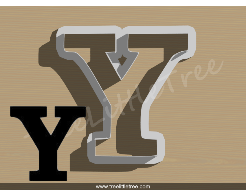 Greek Letter Upsilon Cookie Cutter. Alphabet Cookie Cutter