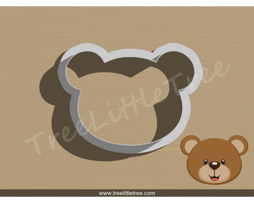 Bear Head Cookie Cutter. Cartoon Cookie Cutter