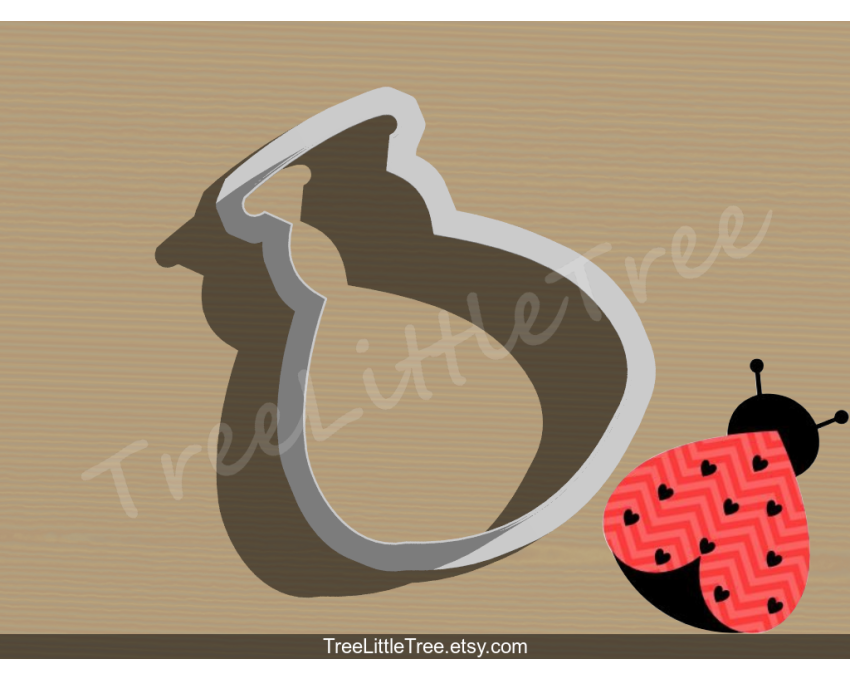 Love Bug Cookie Cutter. Valentine's day Cookie Cutter