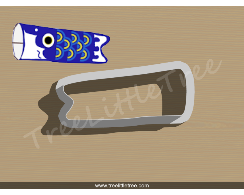 Koi Flag Cookie Cutter. Japan Theme Cookie Cutter