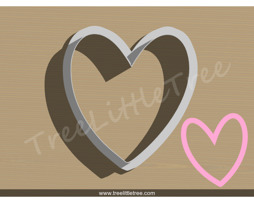 Cute Heart Style 1 Cookie Cutter. Valentine's day Cookie Cutter
