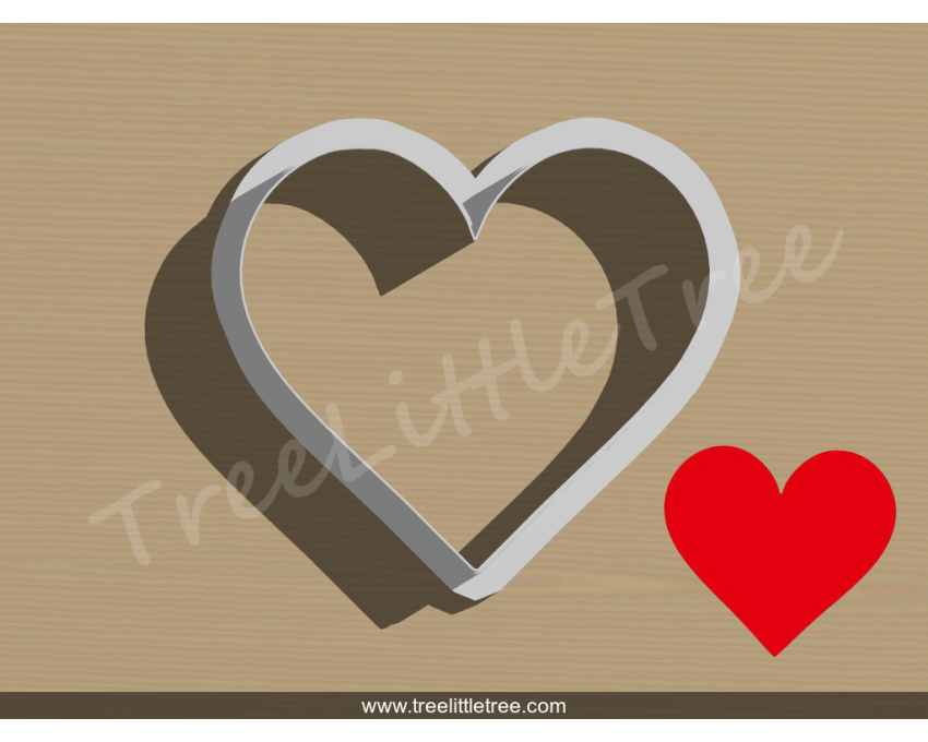 Classic Heart Cookie Cutter. Valentine's day Cookie Cutter