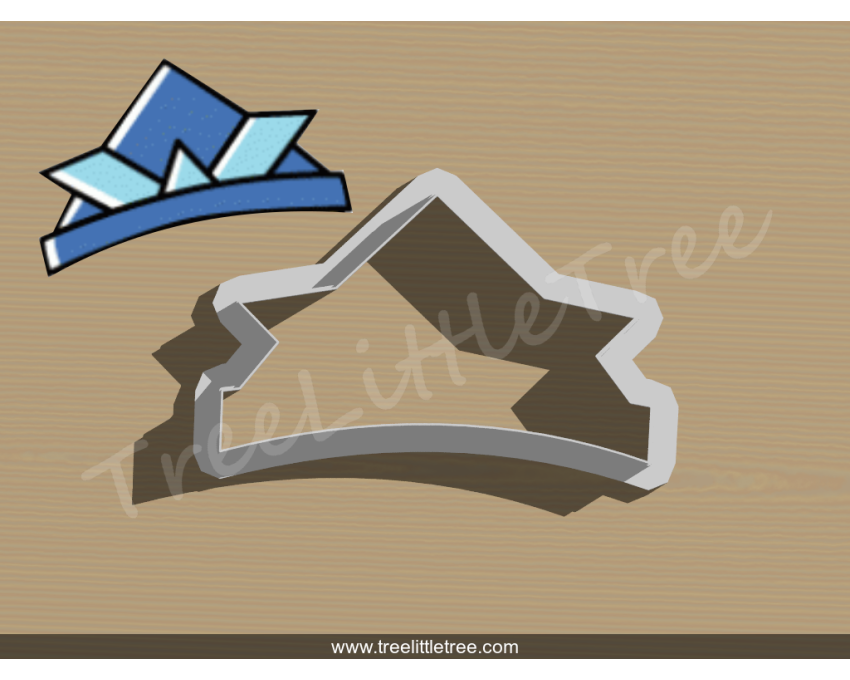 Origami Kabuto Cookie Cutter. Japan Theme Cookie Cutter