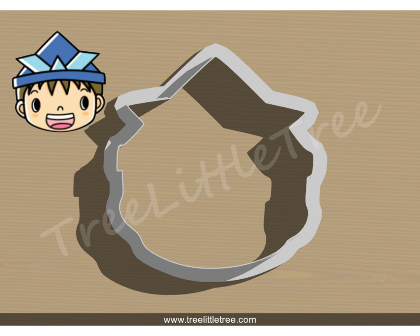 Japanese Boy Doll (Kodomo no Hi) Cookie Cutter. Japan Theme Cookie Cutter