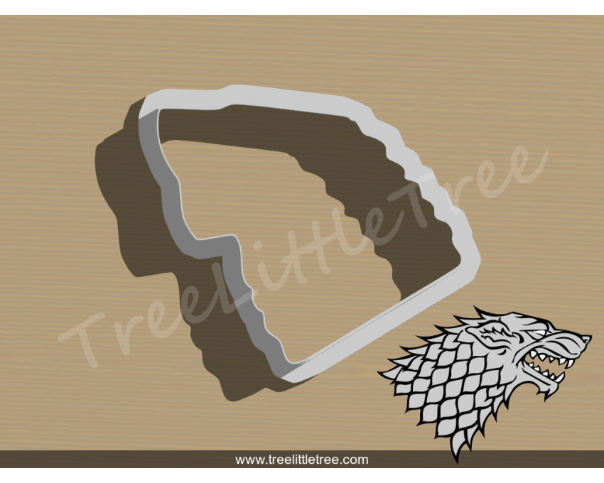 House of Stark Symbol Cookie Cutter. Game of Throne Cookie Cutter. Movie Cookie Cutter