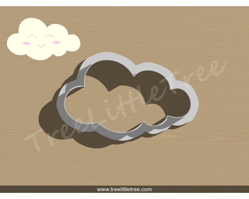Cloud Style 1 Cookie Cutter. Babyshower Cookie Cutter