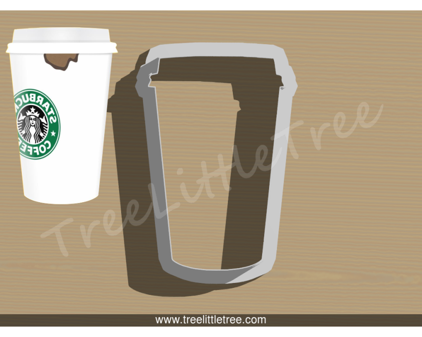  Starbucks Coffee Style 1 Cookie Cutter. Coffee Cup Cookie Cutter. Food Cookie Cutter. 