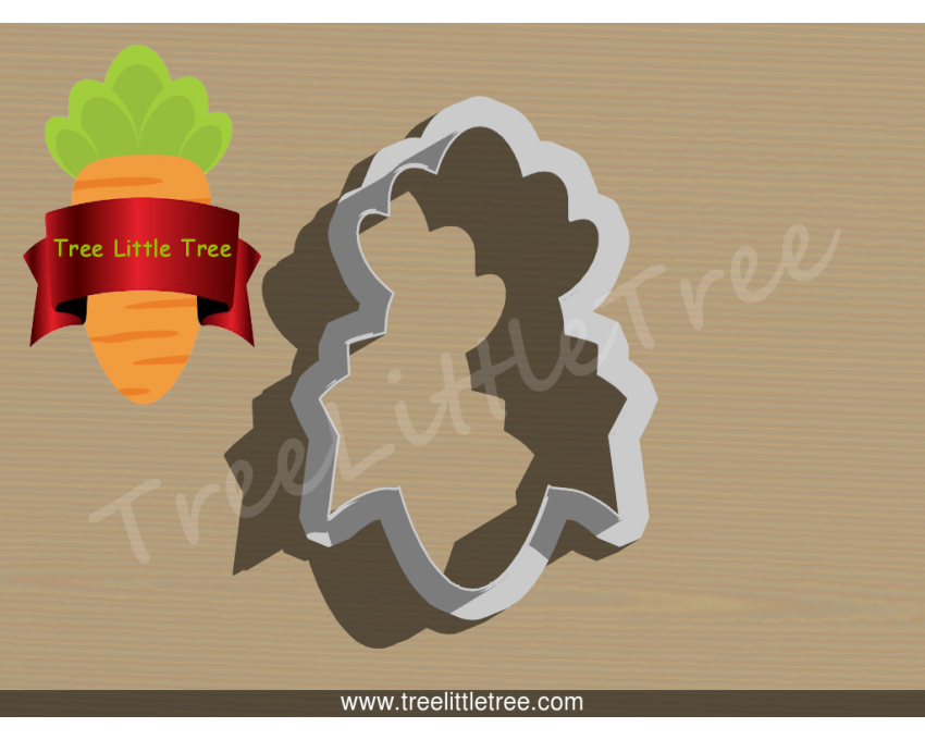 Carrot Banner Cookie Cutter. Easter Cookie Cutter. Vegetable Cookie Cutter