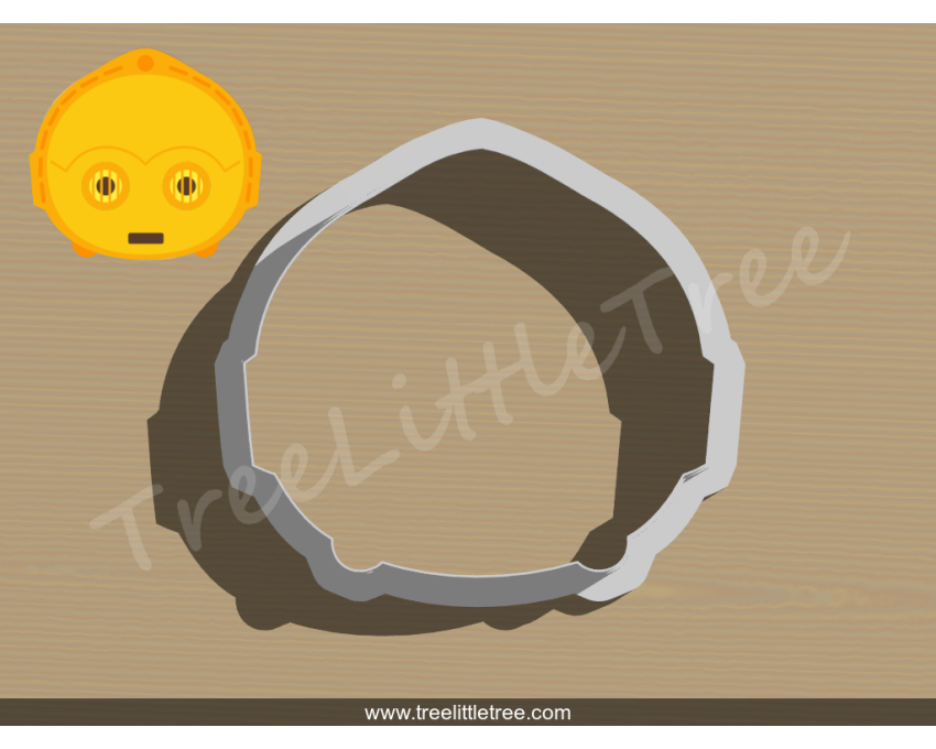Tsum Tsum C-3PO Cookie Cutter. Star Wars Cookie Cutter