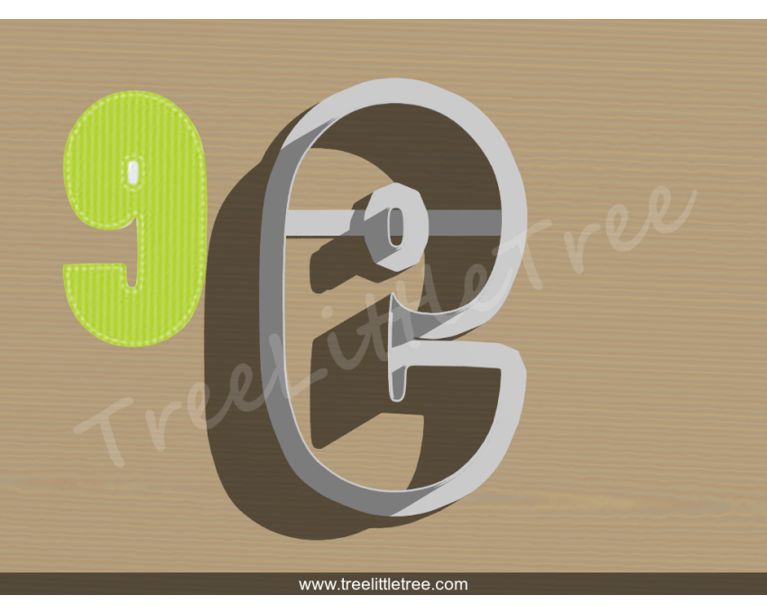 Happy Number Nine Cookie Cutter. Number Cookie Cutter