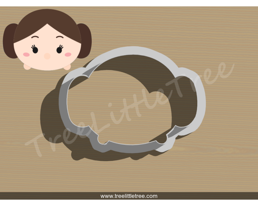 Tsum Tsum Leia Cookie Cutter. Star Wars Cookie Cutter