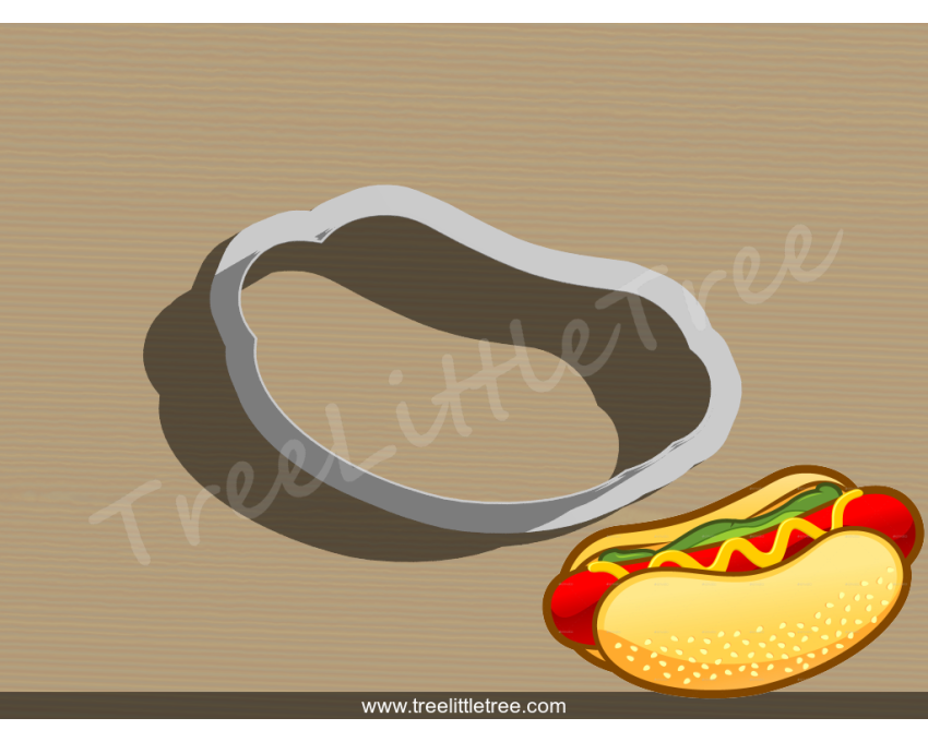 BBQ Hot Dog Cookie Cutter. Summer Season Cookie Cutter. BBQ Cookie Cutter